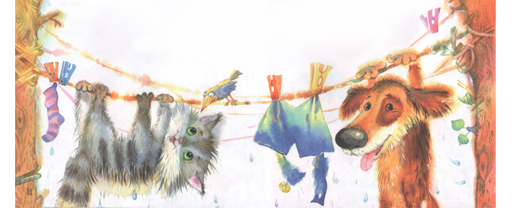 1 Иллюстрация Светланы Емельяновой к книге Йозефа Чапека «Приключения песика и кошечки»