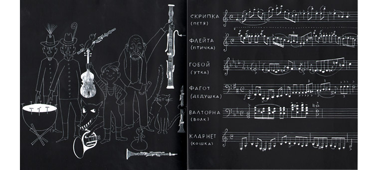 2 Иллюстрация Франца Хаакена к книге «Петя и волк»