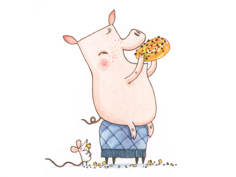 Иллюстрация Дэвида Робертса к книге Питера Бентли «Принц и Свинтус»