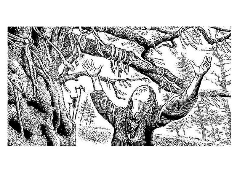 Иллюстрация из книги «Охотники на мамонтов»