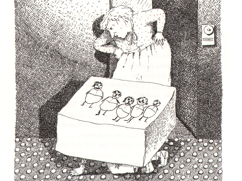 Иллюстрация Ротраут Сюзанны Бернер к книге Гудрун Мёбс «Бабушка! – кричит Фридер»