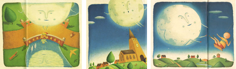 Иллюстрации Элисон Джейн к книге Кэролин Кёртис «Прогулка с Луной» Иллюстрации Элисон Джейн к книге Кэролин Кёртис «Прогулка с Луной»