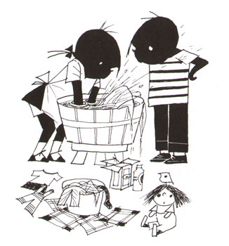 Иллюстрация Фип Вестендорп к книге Анни Шмидт «Саша и Маша 5»