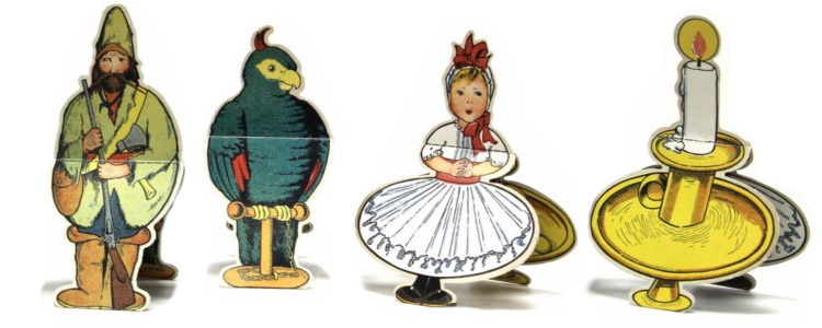 Робинзон с попугаем Нэнси и свечка