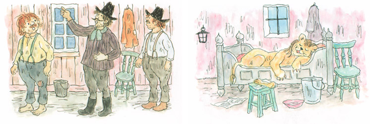 Иллюстрация Турбьерна Эгнера к книге «Люди и разбойники из Кардамона»