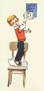 Иллюстрация Петра Репкна к книге Иосифа Ольшанского «Невезучка»