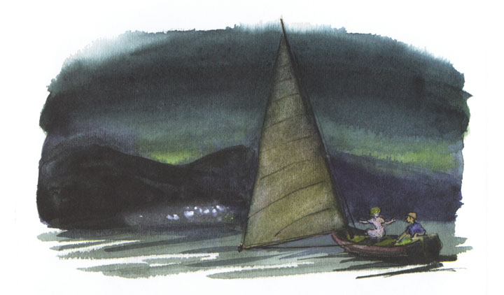 Иллюстрация Нины Носкович к рассказу Бориса Житкова «Белый домик»