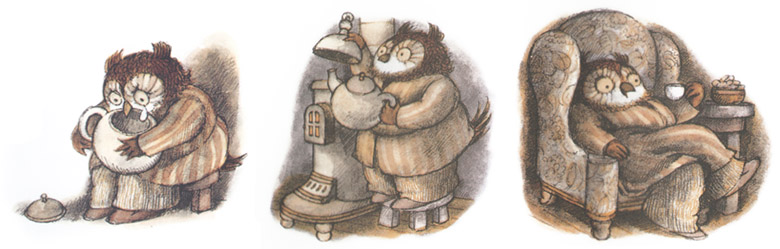 1 Иллюстрация Арнольда Лобела к книге «Филин дома»
