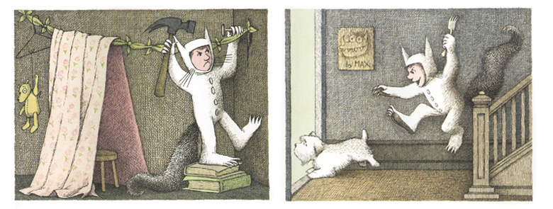 Иллюстрации Мориса Сендака к книге «Там где живут чудовища»