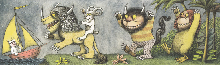 Иллюстрация Мориса Сендака к книге «Там где живут чудовища»