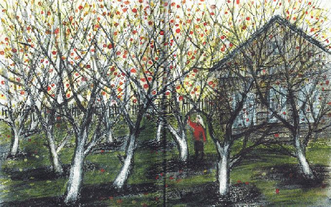 3 Иллюстрация Марии Воронцовой к книге Станислава Востокова «Зимняя дверь»