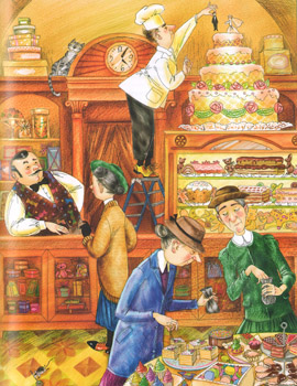 3 Иллюстрация Марины Пузыренко из книге «Шоколадный дедушка›