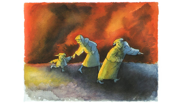 Иллюстрация Ури Шулевиц к книге «Как я учил географию»