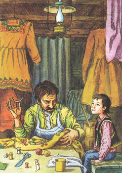 2 Иллюстрация Бориса Диодорова к книге Ференца Моры «Волшебная шубейка»