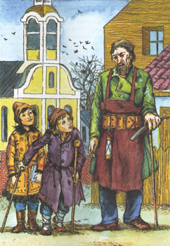 3 Иллюстрация Бориса Диодорова к книге Ференца Моры «Волшебная шубейка»
