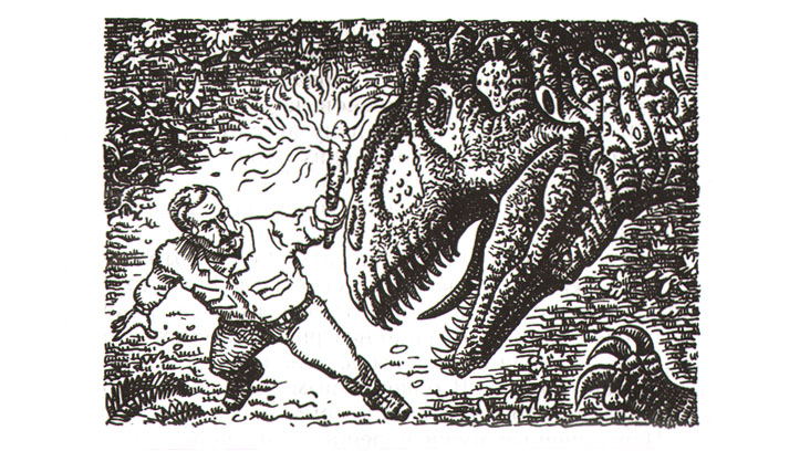 Иллюстрация А Скобцова к повести Артура Конан Дойла «Затерянный мир»