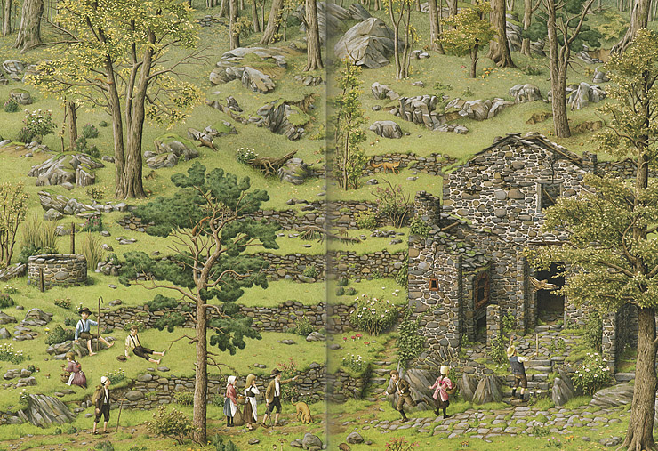 Иллюстрация Роберто Инноченти к книге «Старый дом»