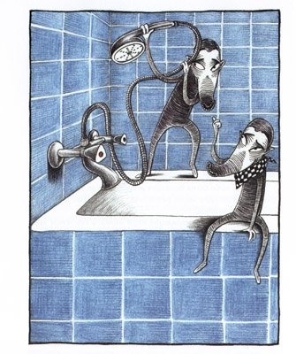 Иллюстрация Галины Миклиновой к книге «Носкоеды»