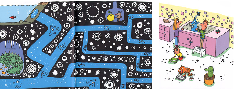 Иллюстрации Агостино Траини к книге «Необыкновенное путешествие синьора Капельки»