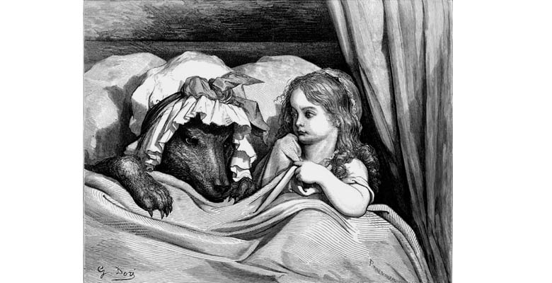 Иллюстрация Густава Доре к сказке Шарля Перро «Красная Шапочка»