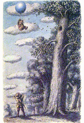 Иллюстрация Бориса Диодорова к книге Алана Милна «Винни-Пух и все, все, все»