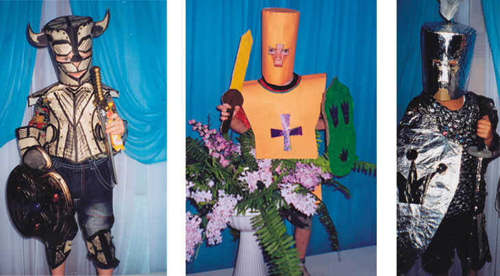 Костюмы рыцарей с детско-родительской выставки в детском саду «Черемушка»