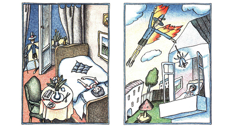 2 Иллюстрации Виктора Пивоварова к книге Константина Сергиенко «Картонное сердце»