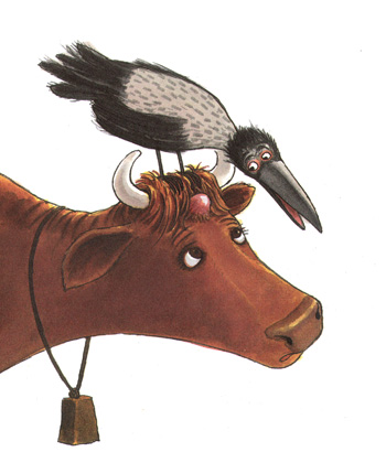1 Иллюстрация Свена Нордквиста к книге Мама Му на качелях