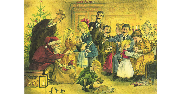 2 Иллюстрация Свена Нурдквиста к книге «Рождественская каша»