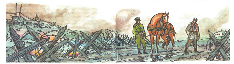 1 Иллюстрация Нонны Алёшиной к книге Майкла Морпугло «Боевой конь»