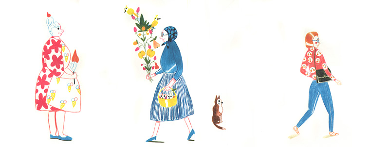 Иллюстрация Гали Панченко к книге стихов Марины Бородицкой «Бумажный зонтик»
