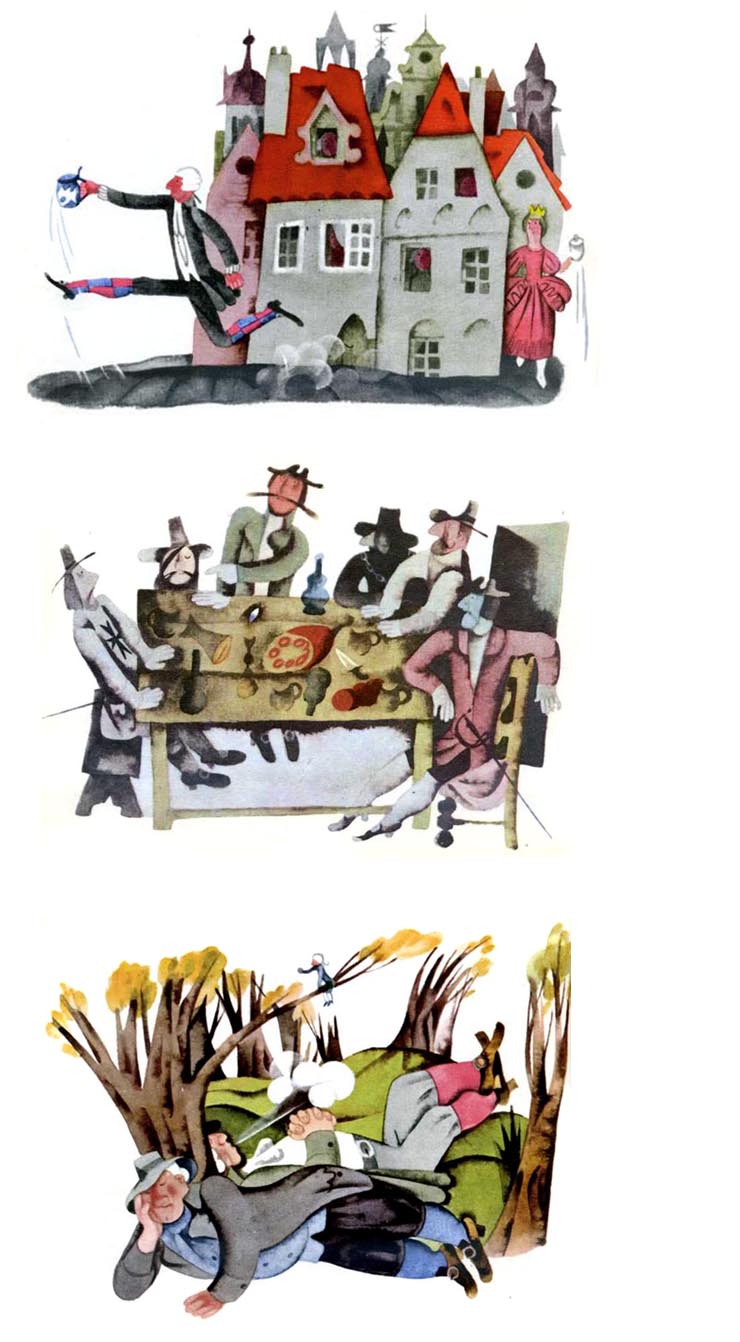 Иллюстрации Евгения Монина к сказкам Братьев Гримм