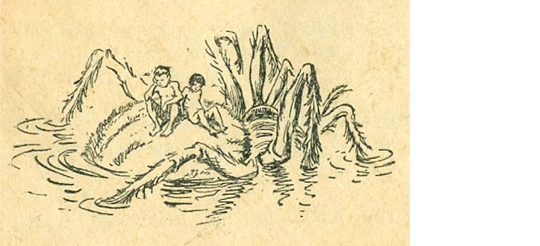 Иллюстрация Георгия Фитингофа к книге Яна Ларри «Необыкновенные приключения Карика и Вали»
