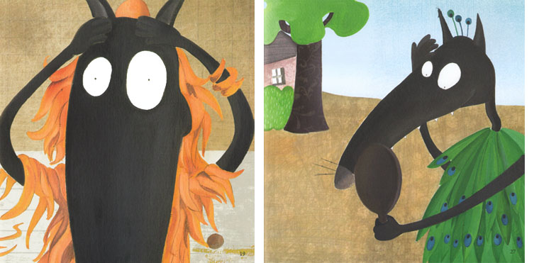 Иллюстрации из книги «Волк которому надоело быть серым»