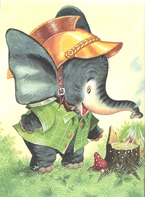 Иллюстрация к сказке Геннадия Цыферова «Слоненок»