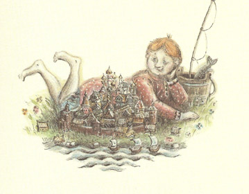 2 Иллюстрация Евгении Лоцмановой к книге Алексея Толстого «Сорочьи сказки»