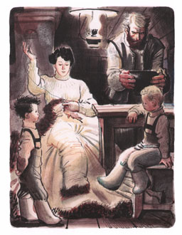 Иллюстрация Анатолия Слепкова к повести Аркадия Гайдара «Чук и Гек» Иллюстрация Анатолия Слепкова к повести Аркадия Гайдара «Чук и Гек»