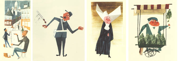 Иллюстрации Мирослава Шашека к книге «Это Париж»