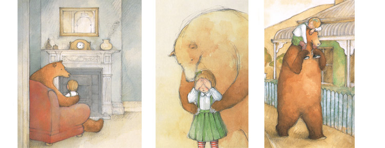 Иллюстрации Фрейи Блэквуд к книге Джен Ормерод «Моди и Медведь»
