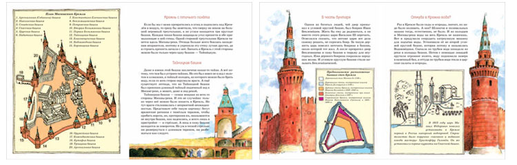 Иллюстрация Наталии Кондратовой к книге «О чем молчат башни Кремля»
