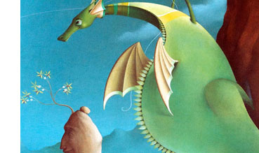 Иллюстрация Эрика Пюбаре к книге «Puff the Magic Dragon»