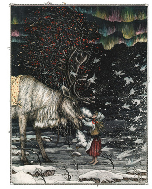 Иллюстрация Бориса Диодорова к сказке Ганса Христиана Андерсена «Снежная Королева»