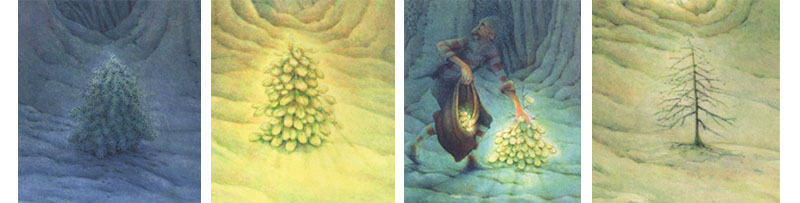 Иллюстрации Люка Купманса к книге «Маленькая ёлочка»