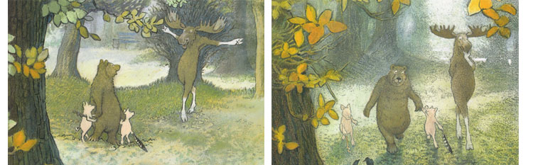 Иллюстрации Инги Мур к книге «Домик в лесу»