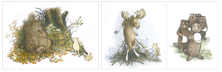 1 Иллюстрации Инги Мур к книге «Домик в лесу»
