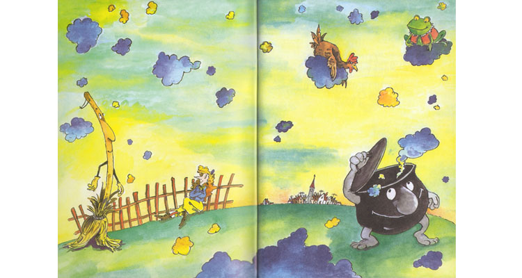Иллюстрация Корнелии Функе к книге «Ведьмочка Альма и заколдованная картошка»