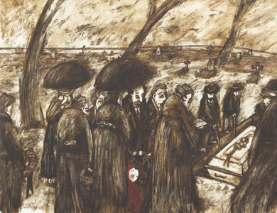 Иллюстрация Джеки Гляйха к книге Амели Фрид «А дедушка в костюме»