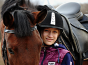 Evelina Bilyak with hors