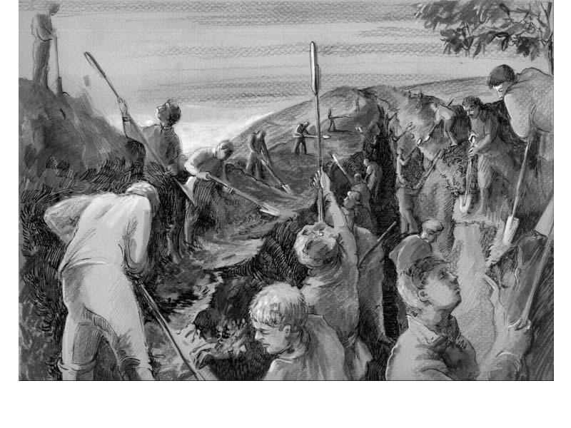Иллюстрация М. Волохонской к книге Виктора Драгунского «Он упал на траву»