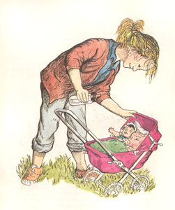 Иллюстрация по мотивам рисунков Гарта Уильямса к книге «Паутинка Шарлотты»